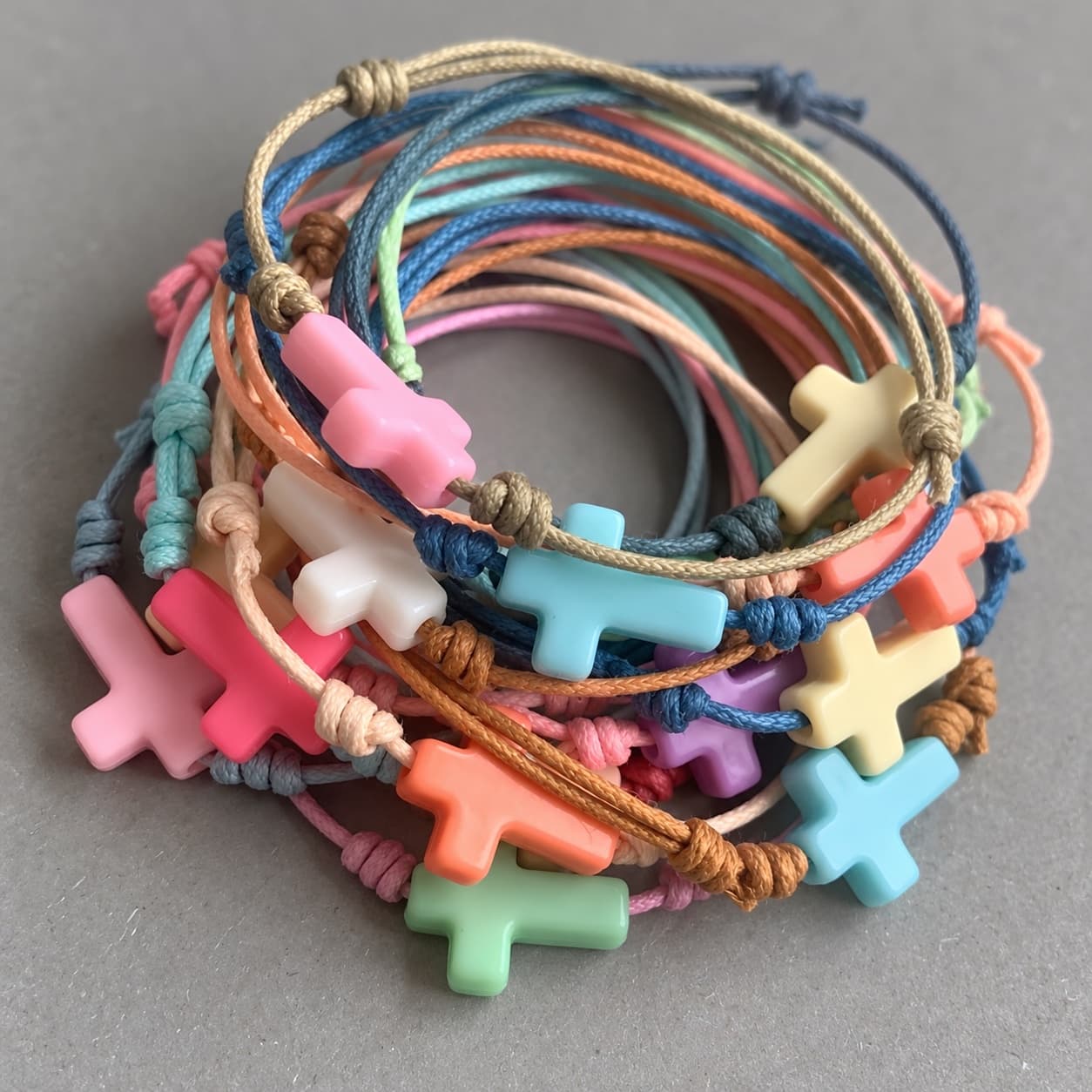 Pulsera Cruz de Colores 🌈✨