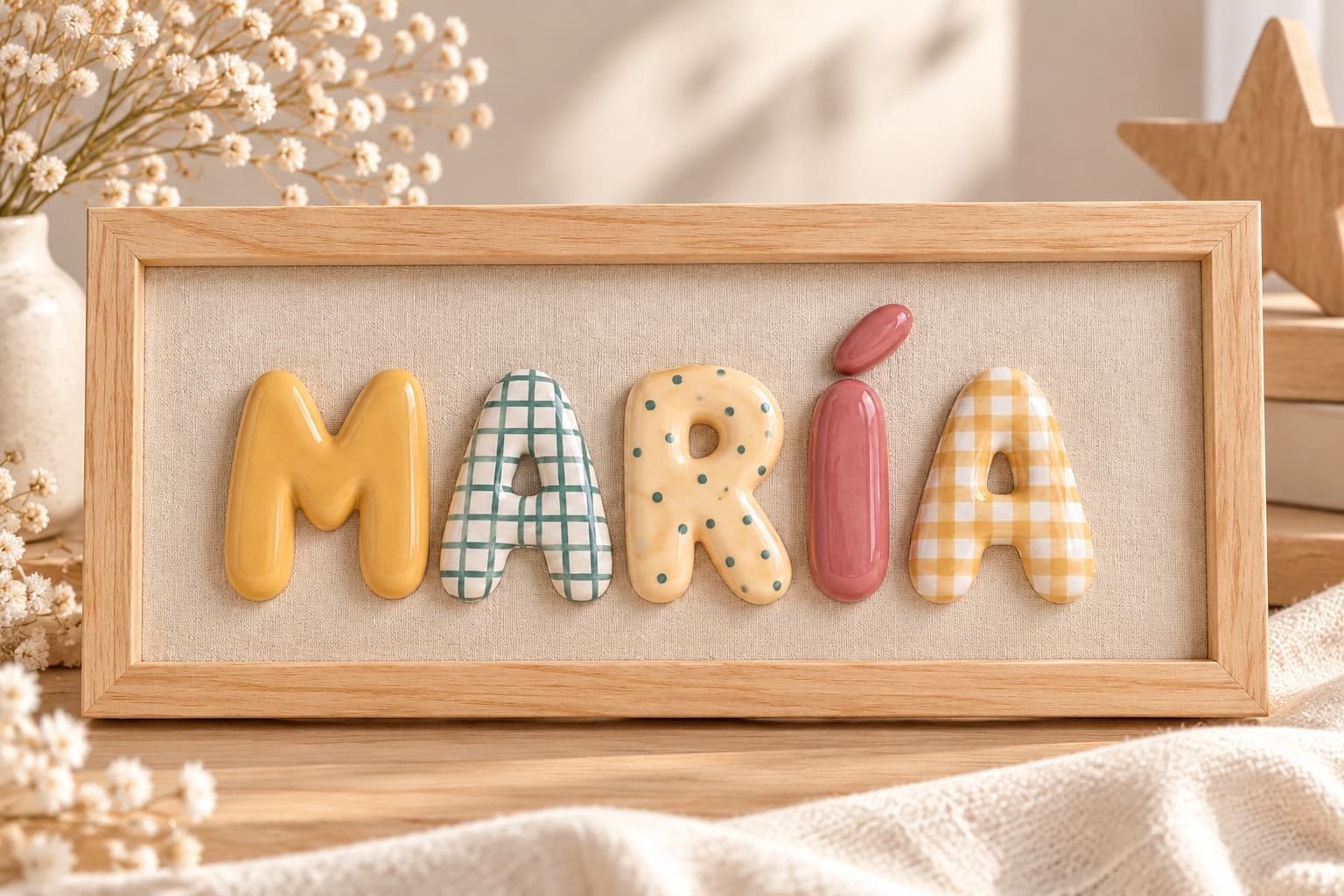 Cuadro personalizado con nombre 5 letras