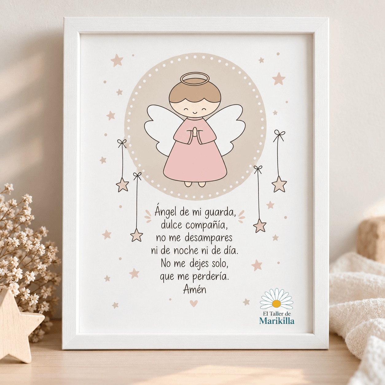 Cuadro Ángel de la Guarda 🤍✨